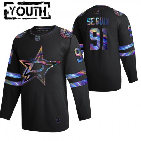 Dětské Hokejový Dres Dallas Stars Tyler Seguin 91 2021-22 Duhová holografická Černá Authentic